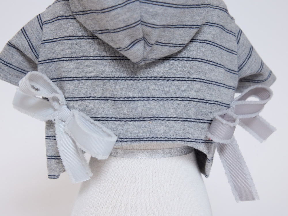 Ribbon Tail Hood Top グレー