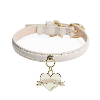 Bloom Collar × In My Heart Pendant【迷子札】 バニラクリーム