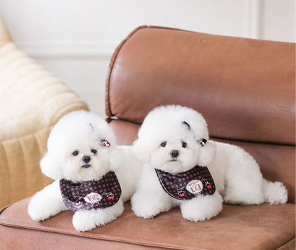 即納 ［Design For Dog x PETTISTA］Velvet Cape Wine&Black