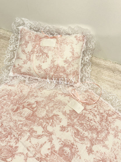 Toile de Jouy Blanket & Cushion SET 全3色