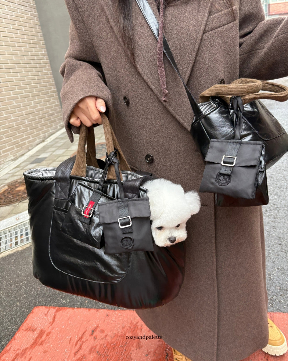 Cheeselet Walk Bag  Glossy Black