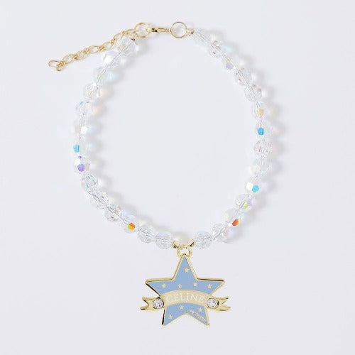 You Are My Star Swarovski Necklace【迷子札】スカイブルー