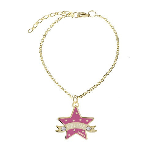 予約 You Are My Star Necklace【迷子札】マゼンダピンク