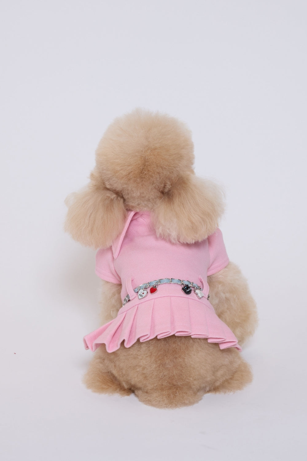 Pleated Polo Dress ピンク