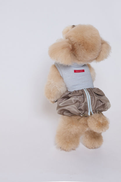 Bubble Pocket Dress モカベージュ