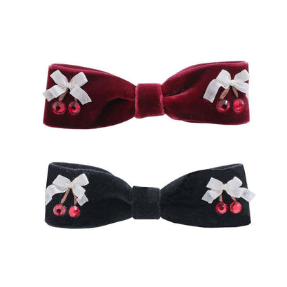 即納 Velvet Cherry Hairpin 全5色
