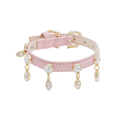 Bloom Swarovski Collar【迷子札】チェリーブロッサムピンク