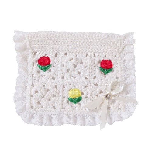 Apron Crochet Scarf ホワイト