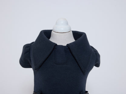 Pleated Polo Dress ネイビー