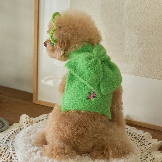 即納 Butterfly Knit Cape アップルグリーン