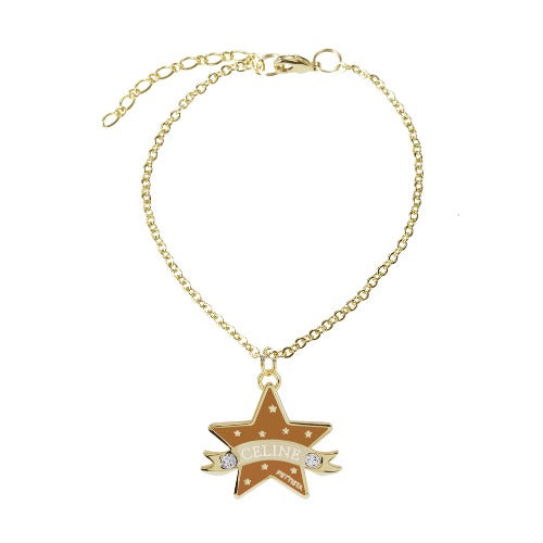 予約 You Are My Star Necklace【迷子札】キャメル