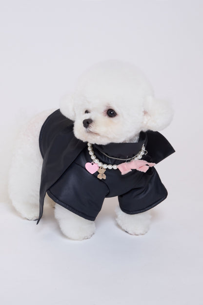 即納 Big Bow Light Padding Jumper ブラック