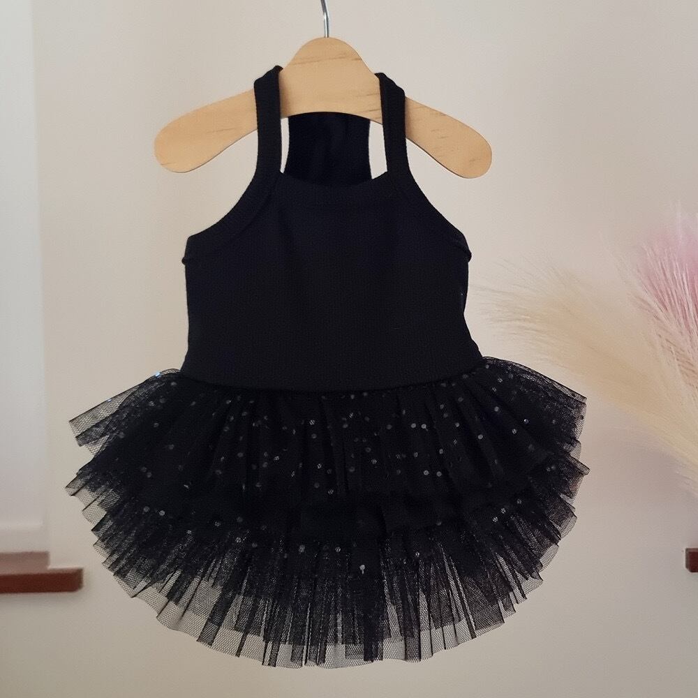 即納 Pure Color Tutu ブラックスパンコール