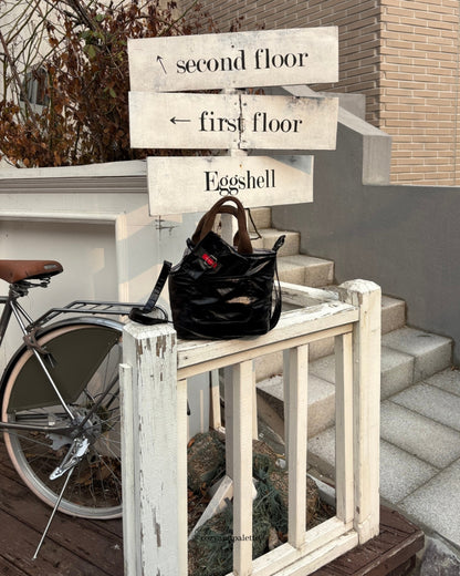 Cheeselet Walk Bag  Glossy Black