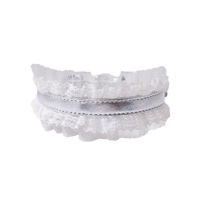 予約 Sherbet Lace Collar【迷子札】シルバー