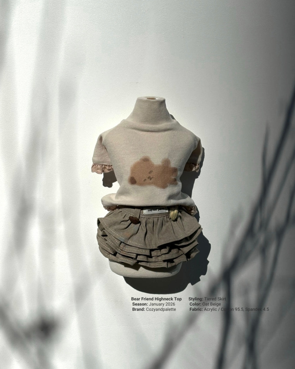 即納 Bear Friend Highneck Top 全4色