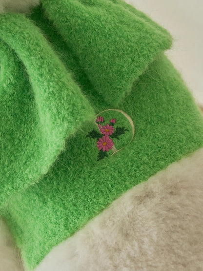 即納 Butterfly Knit Cape アップルグリーン
