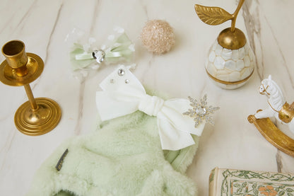 即納 Mink Overall Ribbon Dress アップルグリーン