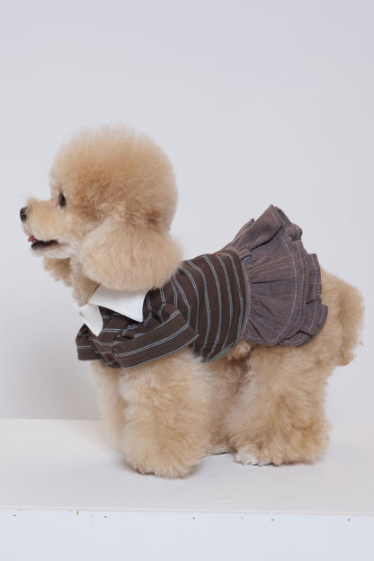 Brownie Puff Collar Top ブラウン