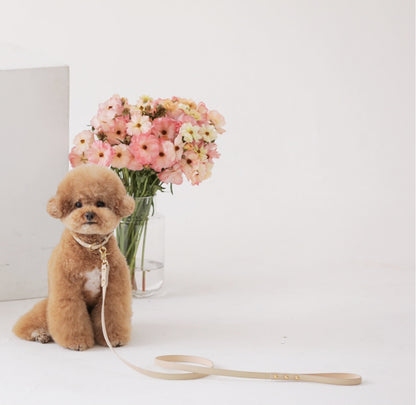 Bloom Collar【迷子札】 ベージュ