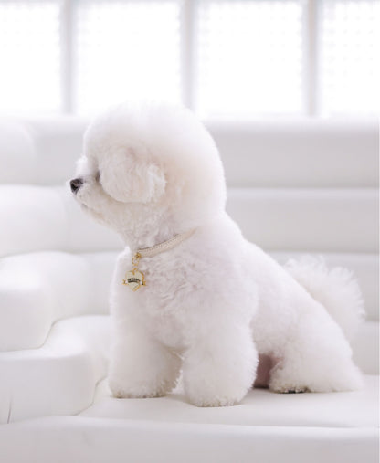 Bloom Collar × In My Heart Pendant【迷子札】 バニラクリーム