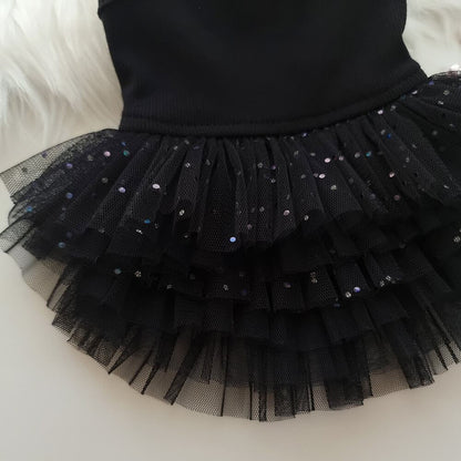 即納 Pure Color Tutu ブラックスパンコール