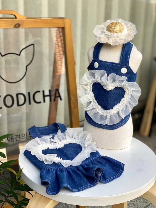 即納 Enfant Denim Tops ダークブルー