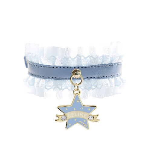 Sherbet Lace Collar【迷子札】ブルー