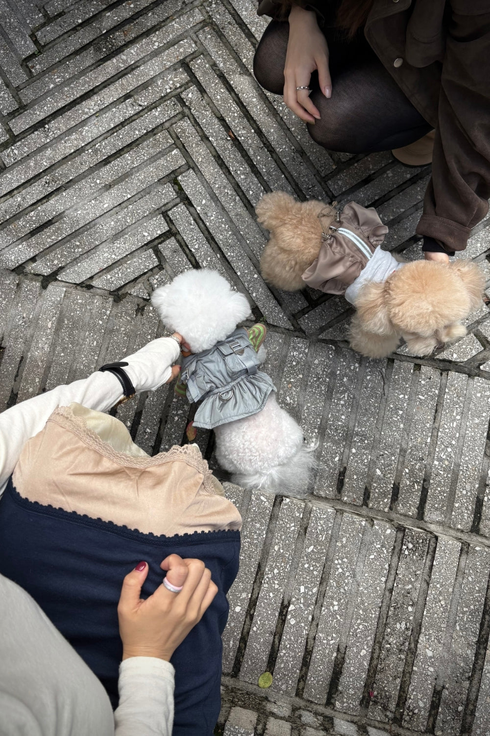 Bubble Pocket Dress モカベージュ