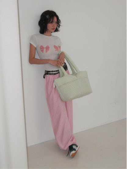Wide Bag プレイドグリーン