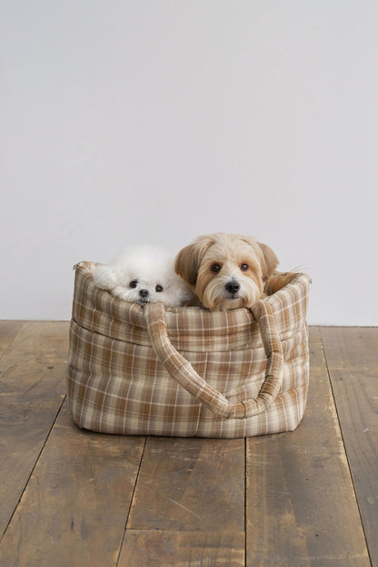 Wide Bag タータンブラウン