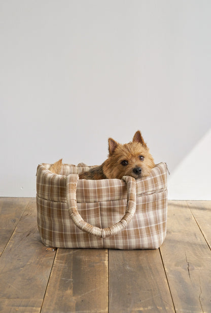 Wide Bag タータンブラウン