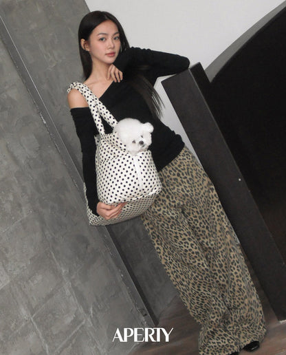 Wide Bag ドットアイボリー