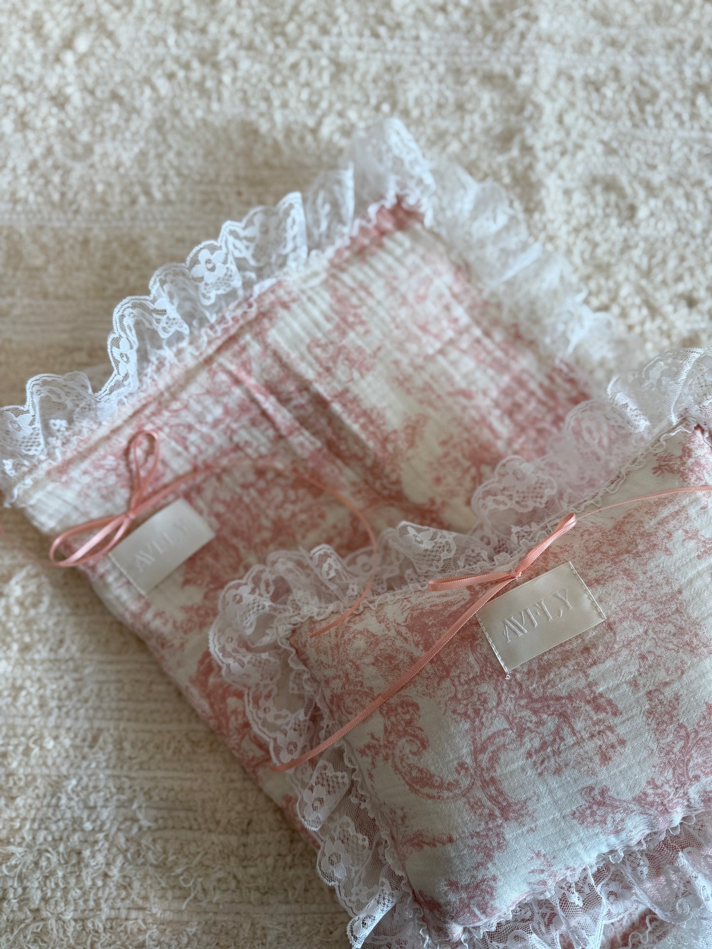 Toile de Jouy Blanket & Cushion SET 全3色