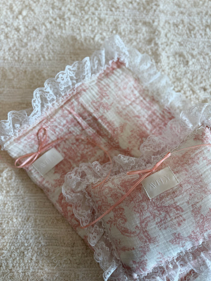 Toile de Jouy Blanket & Cushion SET 全3色