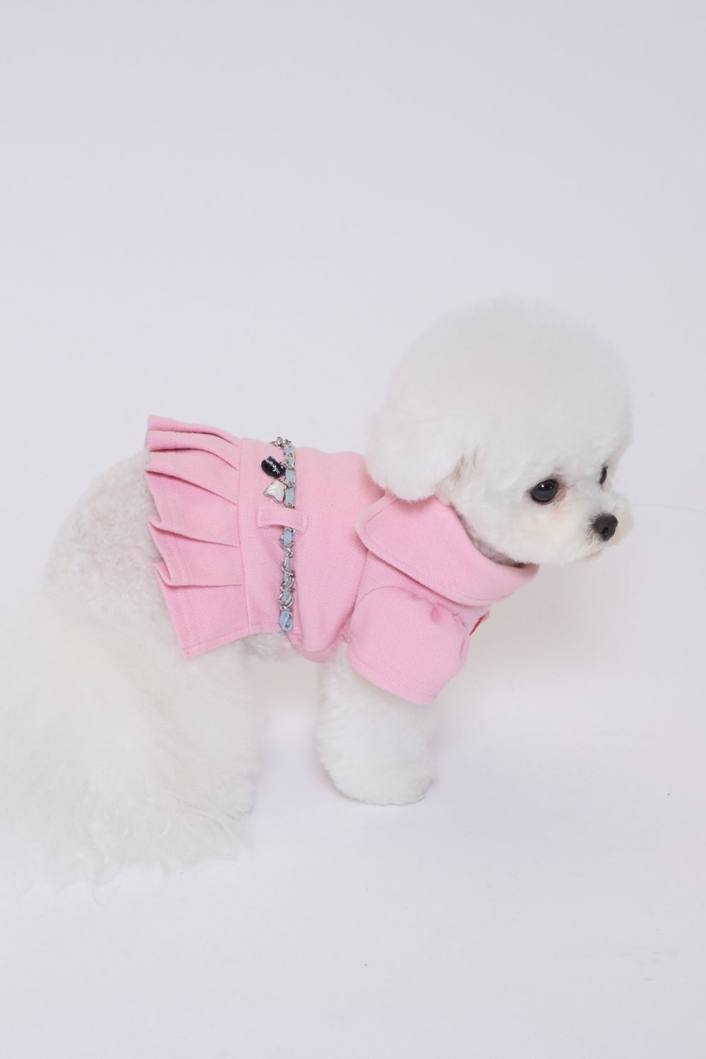 Pleated Polo Dress ピンク