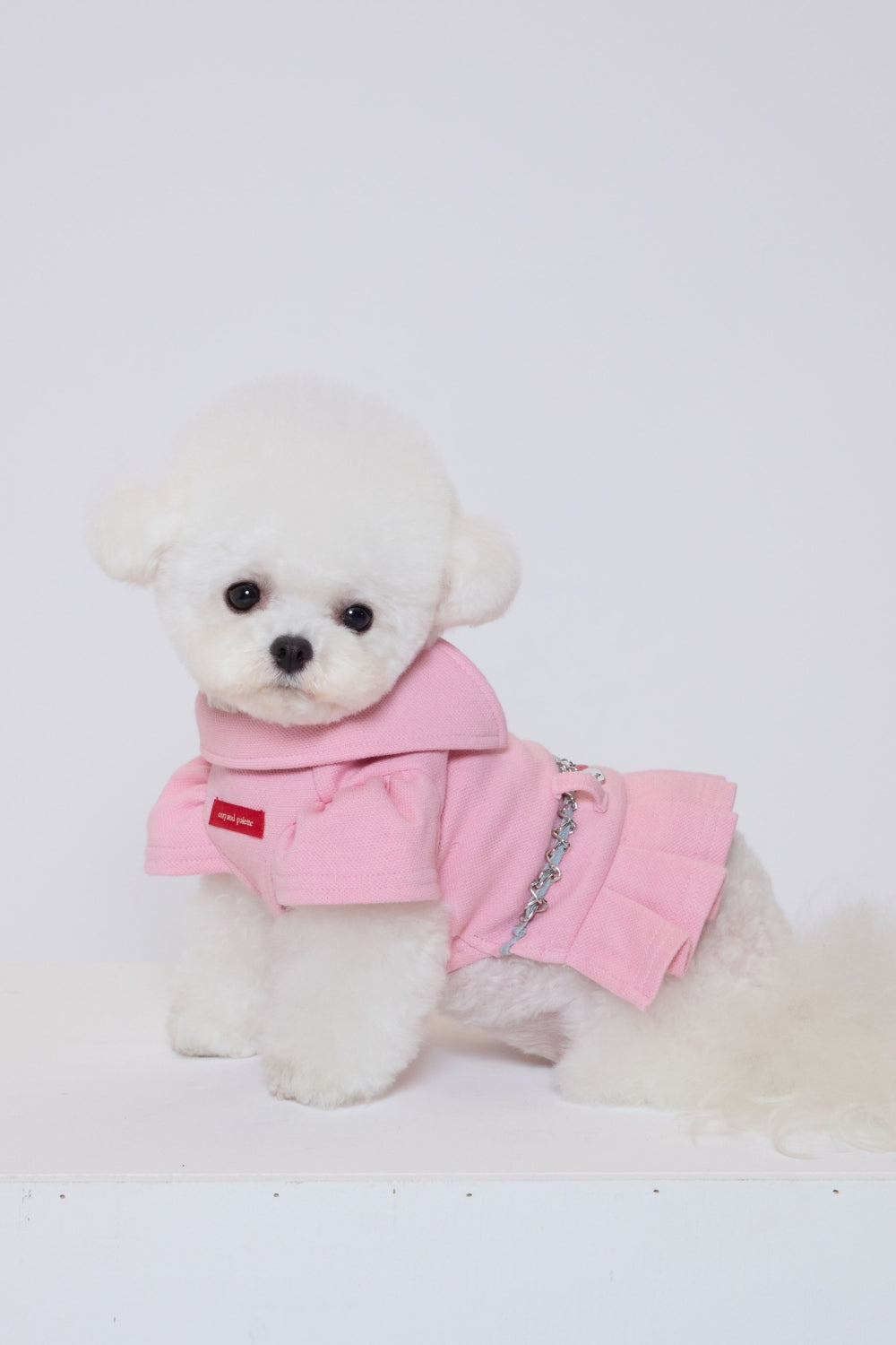 Pleated Polo Dress ピンク