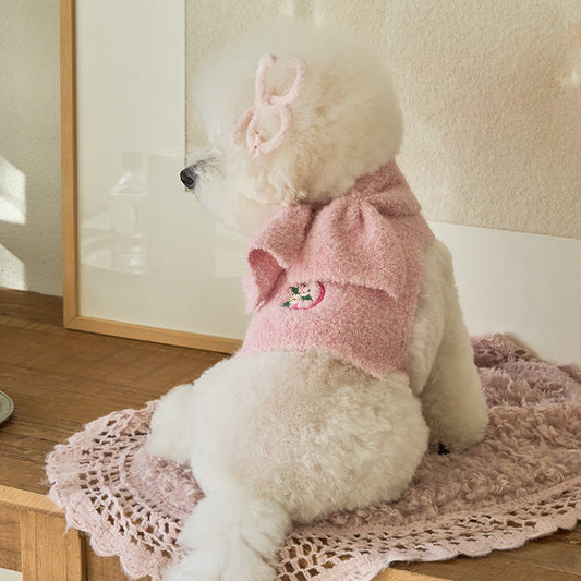 即納 Butterfly Knit Cape ベビーピンク