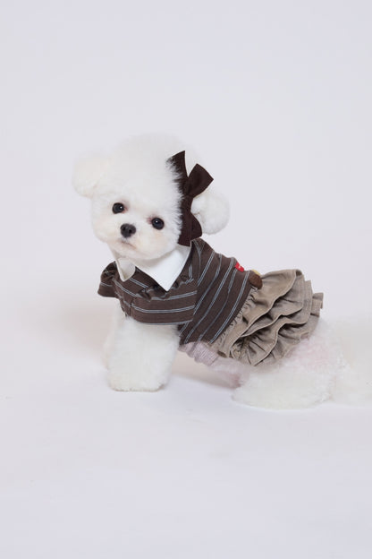 Brownie Puff Collar Top ブラウン