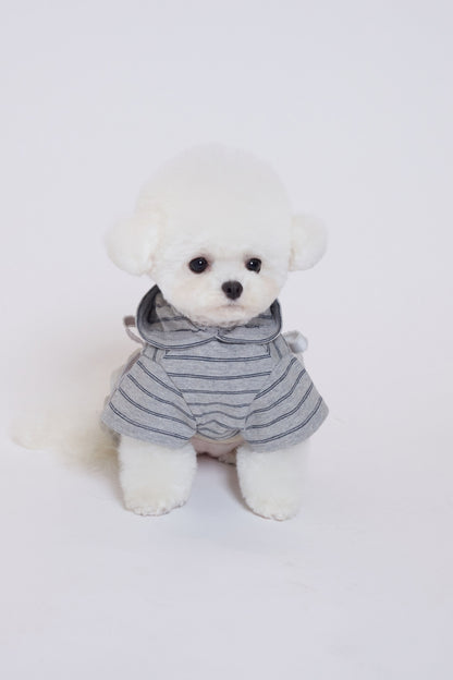 Ribbon Tail Hood Top グレー