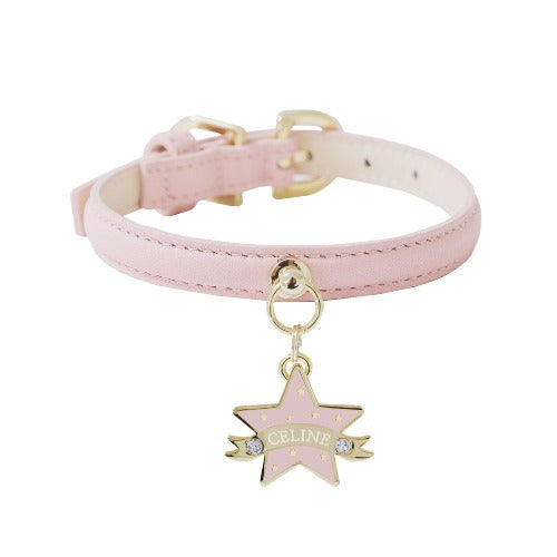 Bloom Collar × You Are My Star Pendant【迷子札】 チェリーブロッサムピンク
