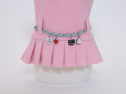 Pleated Polo Dress ピンク