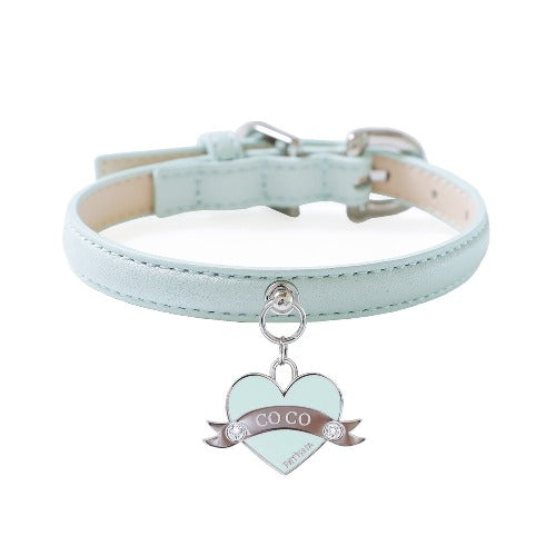 Bloom Collar × In My Heart Pendant【迷子札】 サマーミント