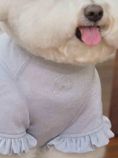 Crystal T-Shirt & Brooch シルバー