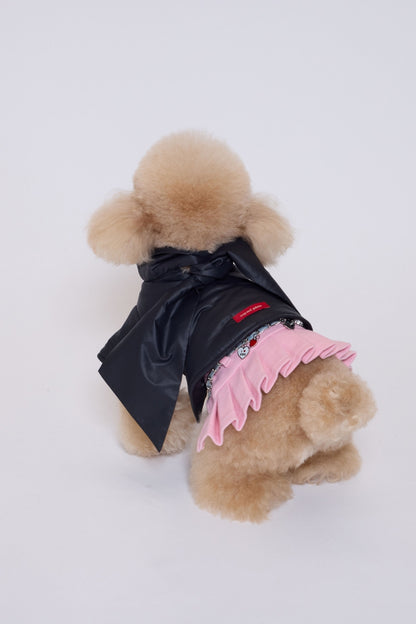 即納 Big Bow Light Padding Jumper ブラック