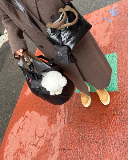 Cheeselet Walk Bag  Glossy Black