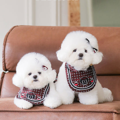 即納 ［Design For Dog x PETTISTA］Velvet Cape Wine&Black