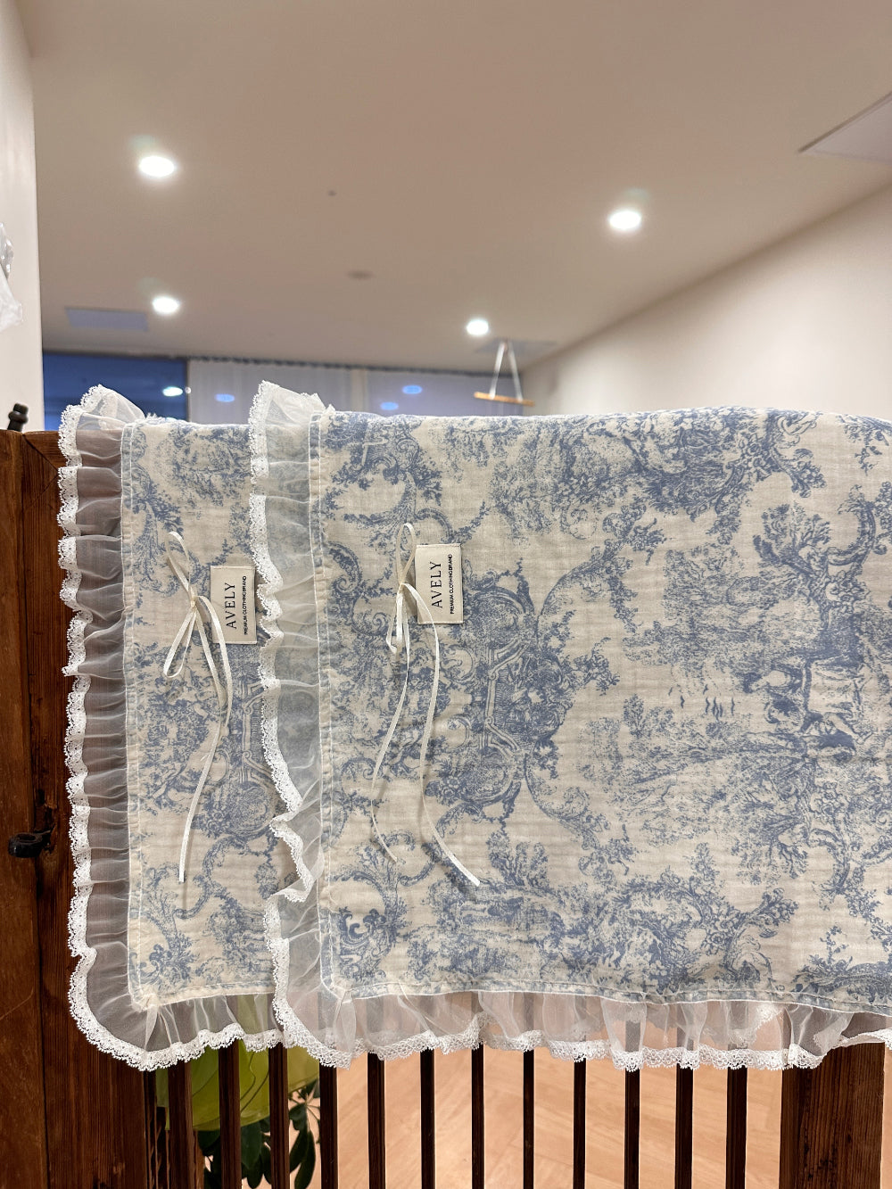 Toile de Jouy Blanket & Cushion SET 全3色