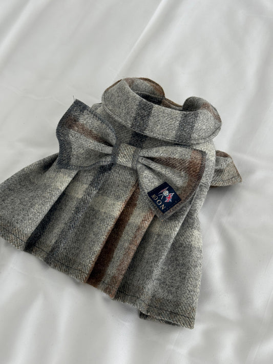 【PRE-ORDER】Moon Grey Check Wool Coat