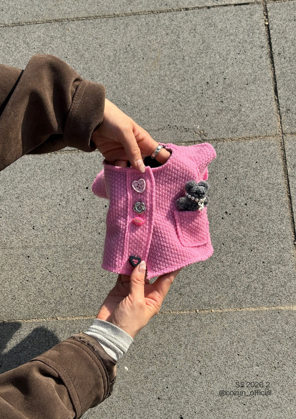 Toy Knit Cardigan ピンク